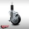 Service Caster 4'' SS Black Poly Swivel 1-1/4'' Expanding Stem Caster with Brake SCC-SSEX20S414-PPUB-BLK-TLB-114 - alternate 3